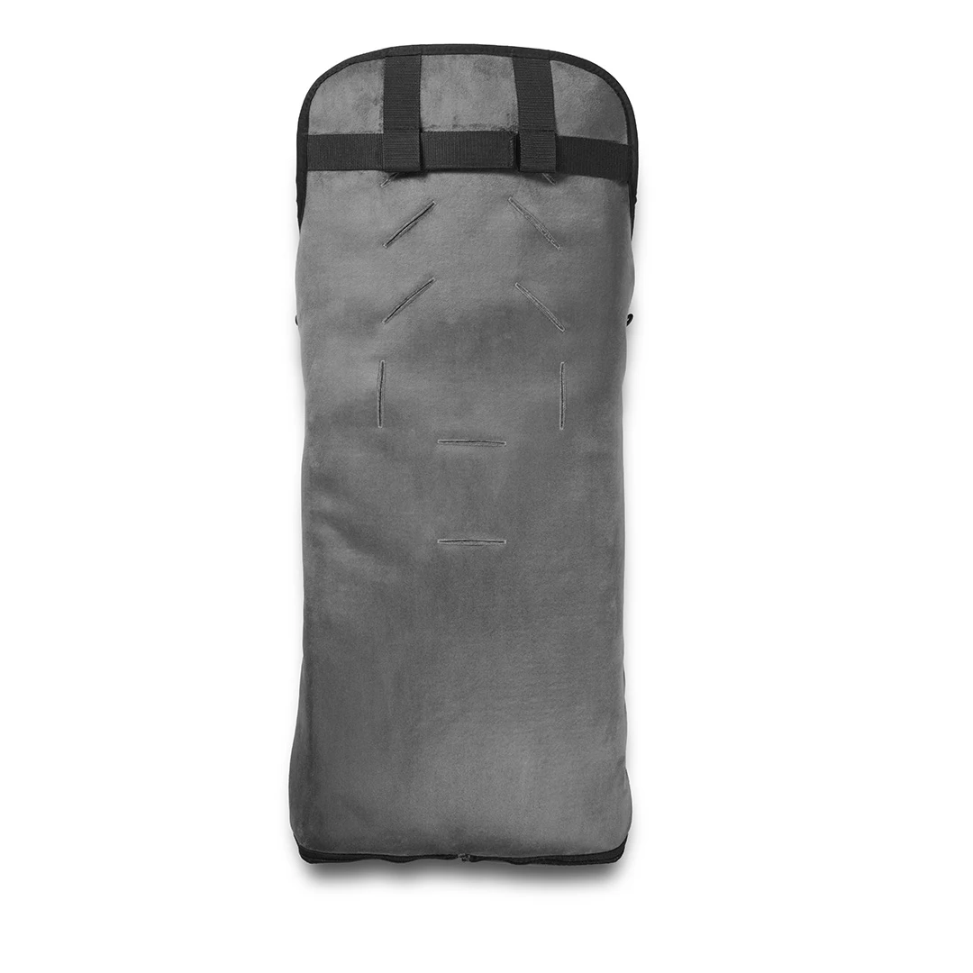 Merino Fußsack "Grigio/Eleganza" - Grau/Nautrweiß