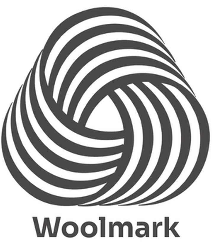 Woolmark mit Text