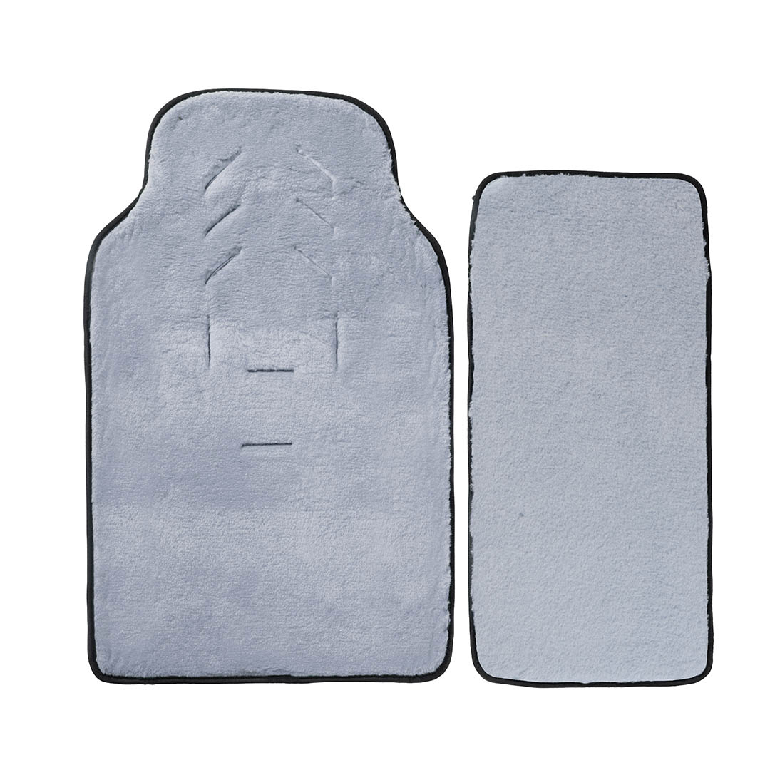 Merino Fußsack "Nero/Marina" - Schwarz/Hellblau