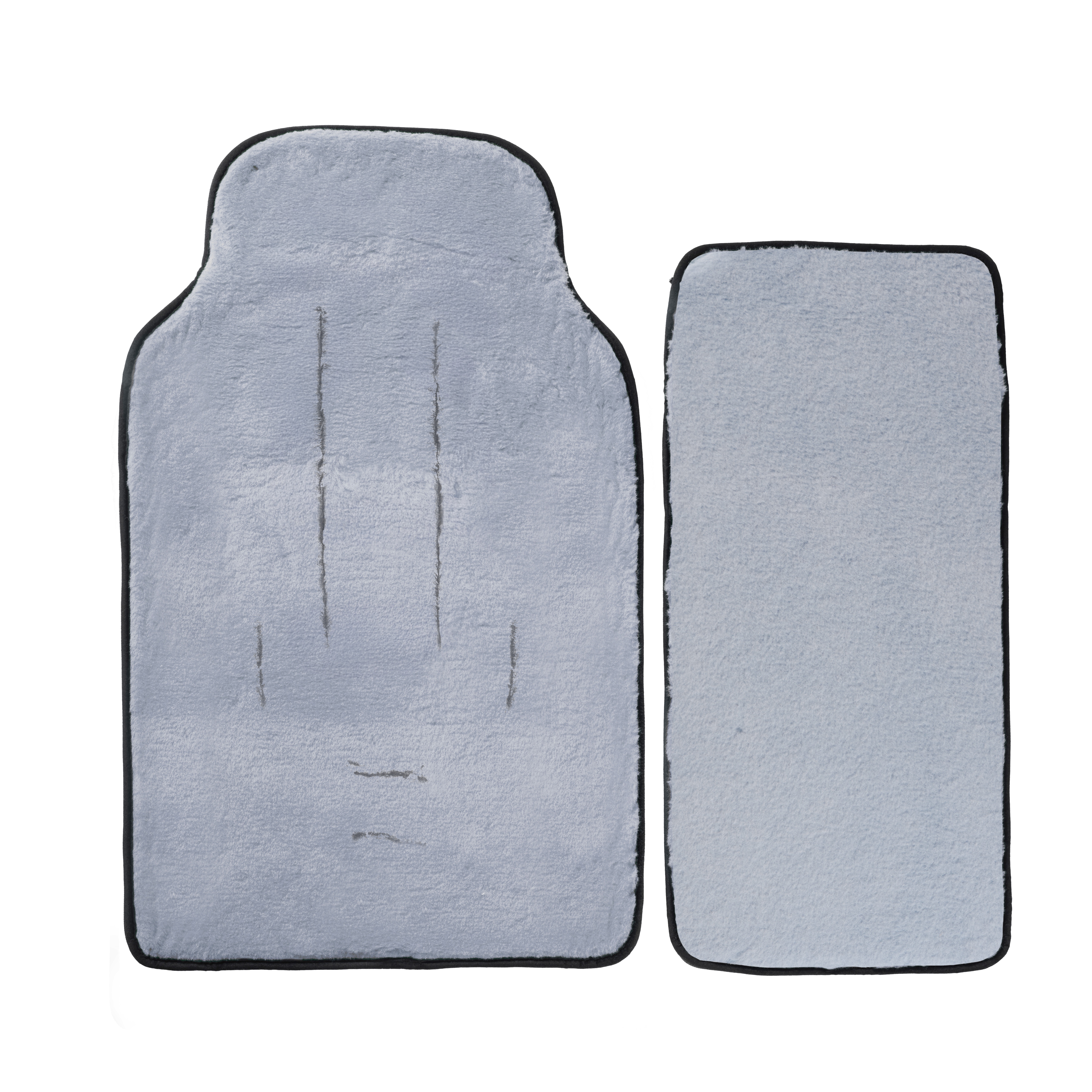 Merino Fußsack "Nero/Marina" - Schwarz/Hellblau 2.0