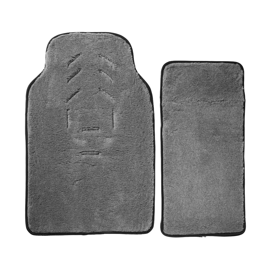 Merino Fußsack "Nero/Toppolino" - Schwarz/Grau