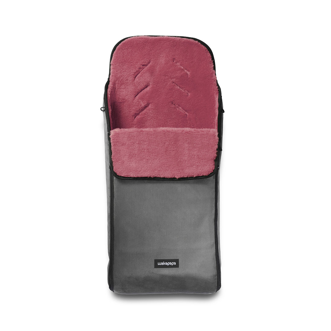 Merino Fußsack "Grigio/Fiorina" - Grau/Rosa