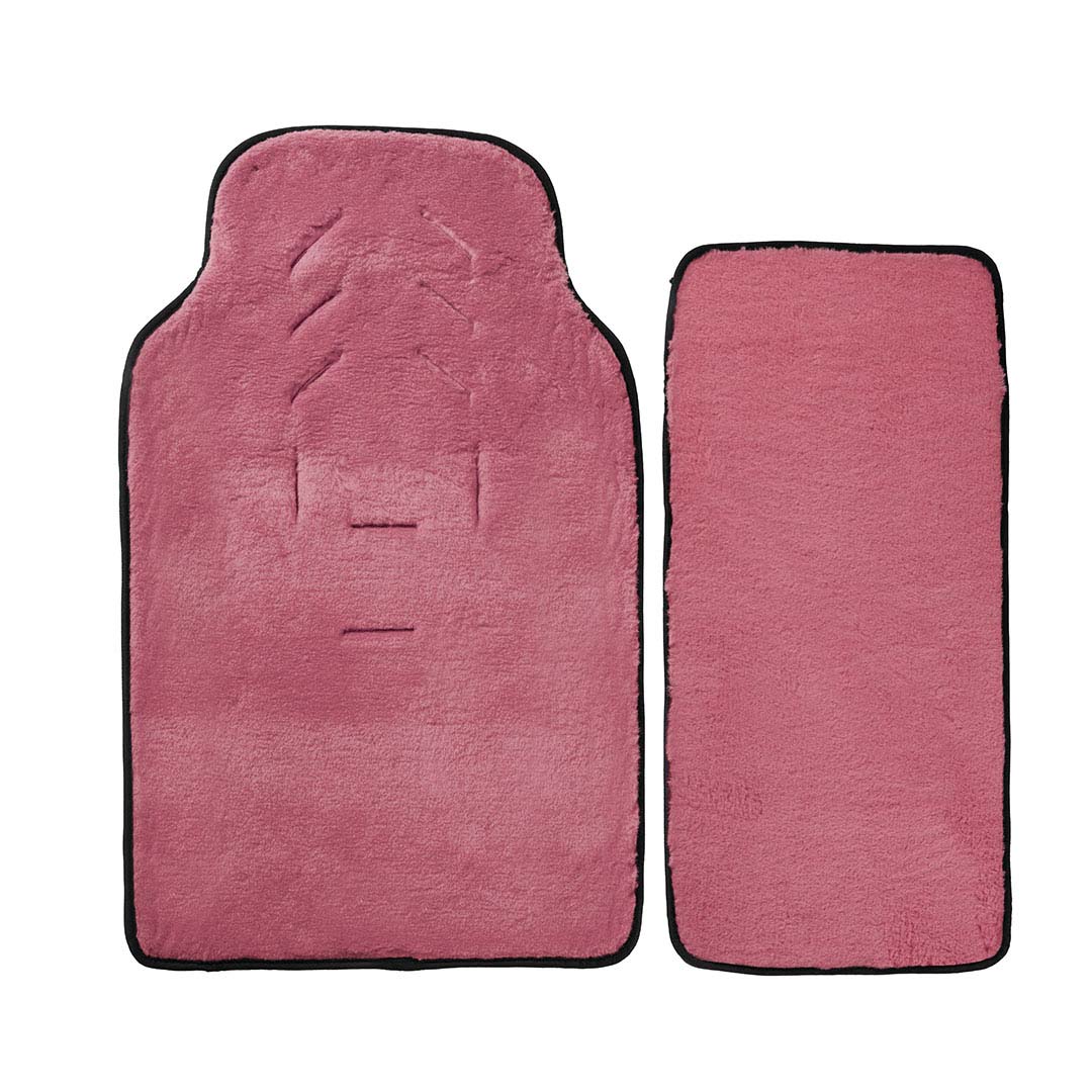 Merino Fußsack "Nero/Fiorina" - Schwarz/Rosa