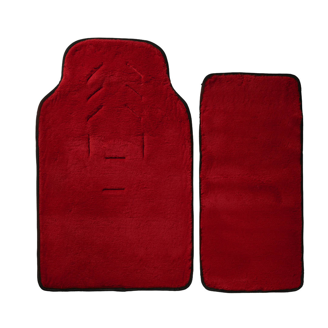 Merino Fußsack "Nero/Rosso" - Schwarz/Rot