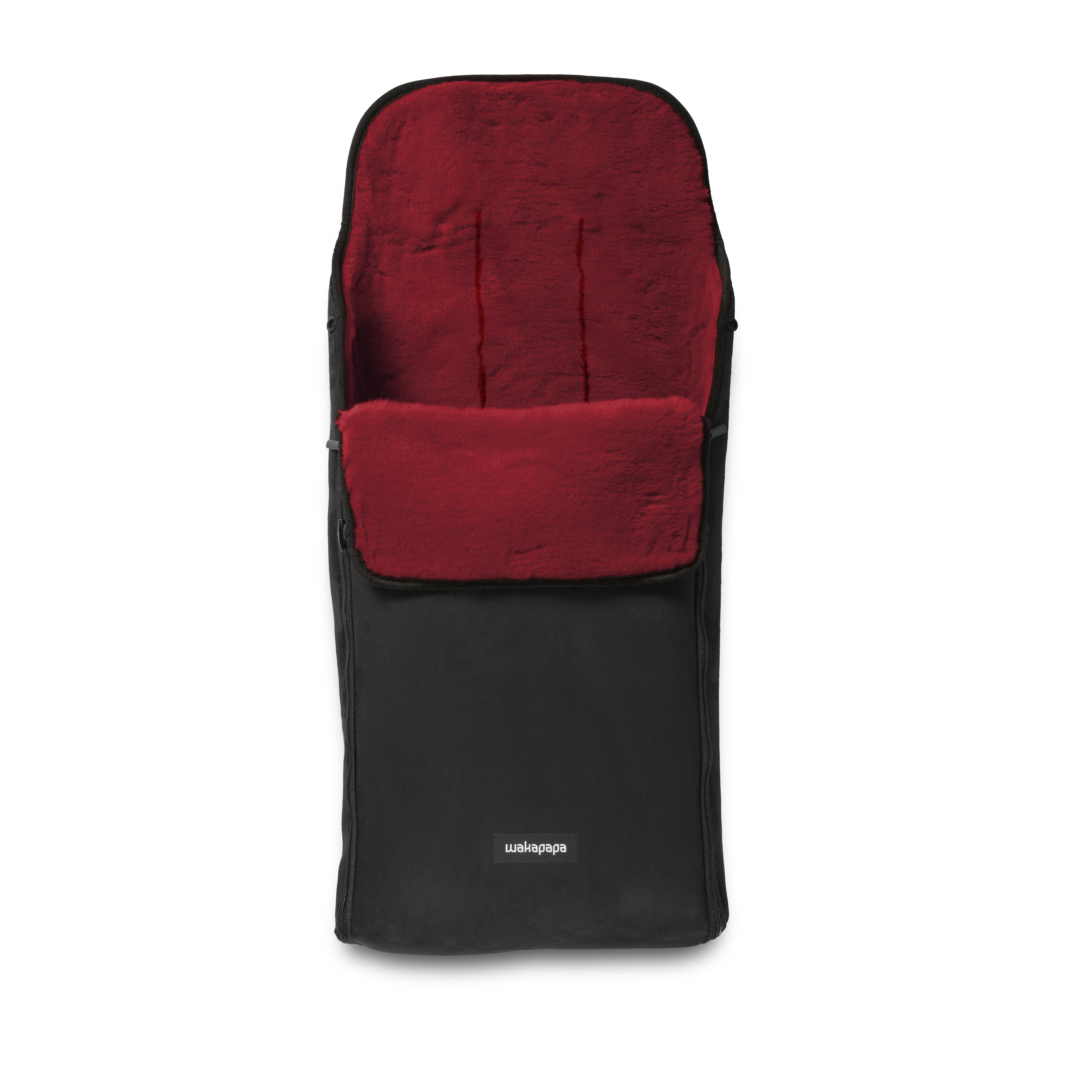 Merino Fußsack "Nero/Rosso" - Schwarz/Rot 2.0