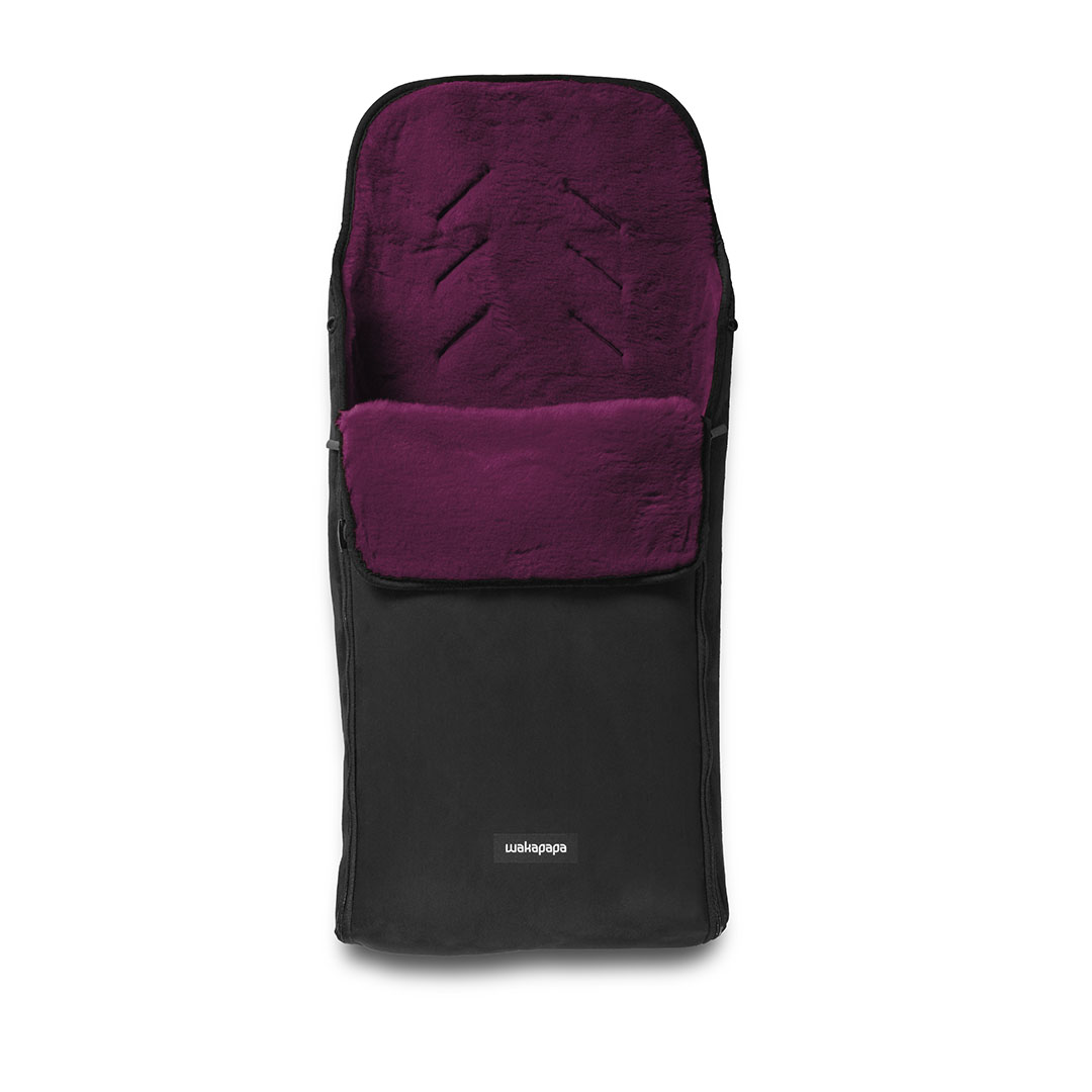 Merino Fußsack "Nero/Burgundy" - Schwarz/Burgunderrot