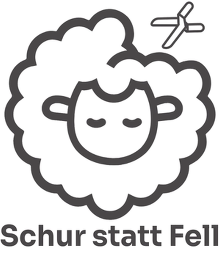 Schur statt Fell mit Text