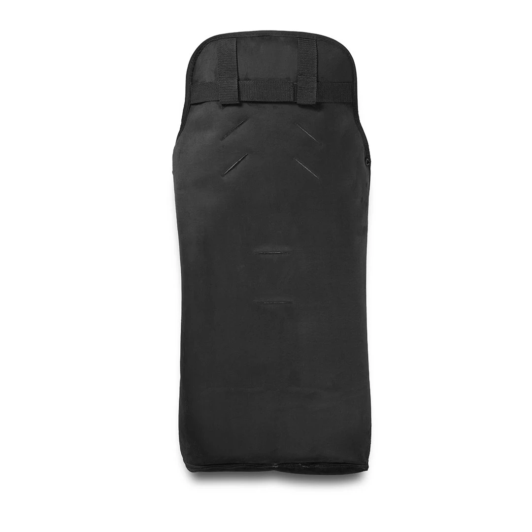 Merino Fußsack "Nero/Eleganza" - Schwarz/Naturweiß