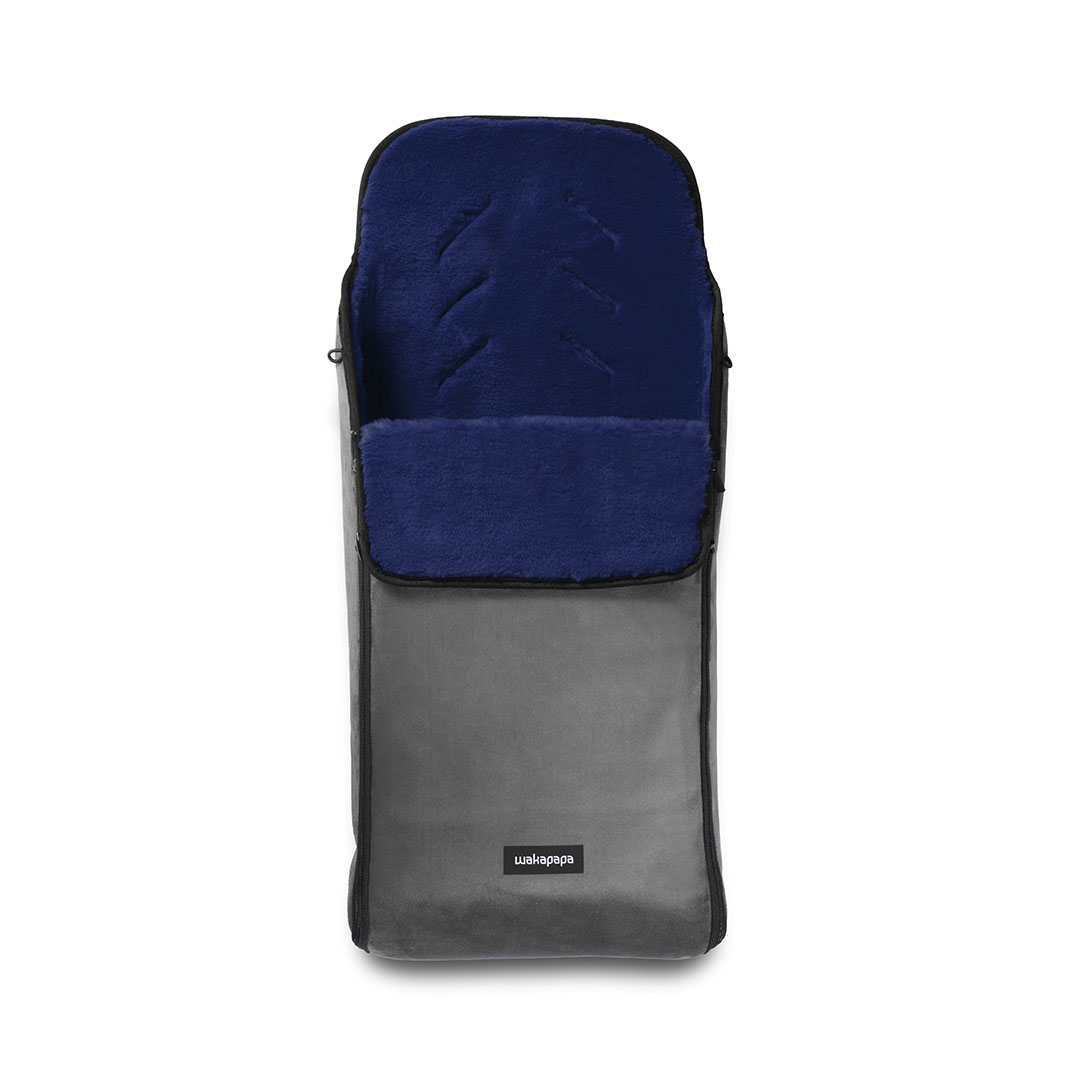 Merino Fußsack "Grigio/Notte" - Grau/Dunkelblau