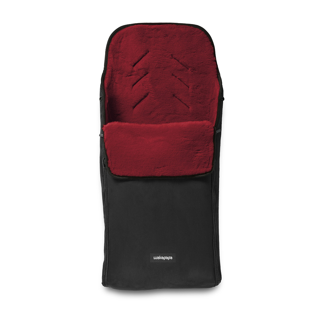 Merino Fußsack "Nero/Rosso" - Schwarz/Rot