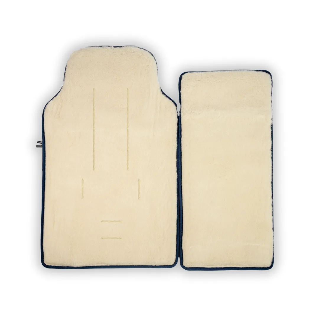 Merino Fußsack "Denim Patches" 2.0