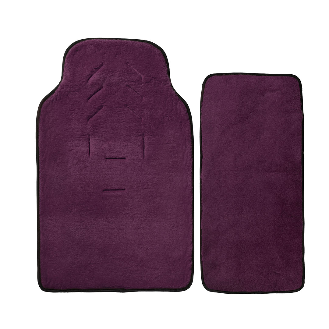 Merino Fußsack "Grigio/Burgundy" - Grau/Burgunderrot