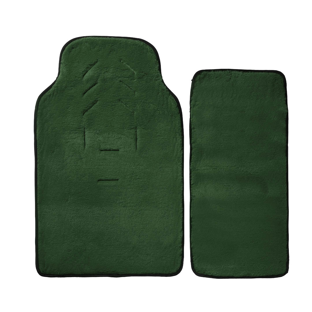 Merino Fußsack "Nero/Semaralda" - Schwarz/Dunkelgrün