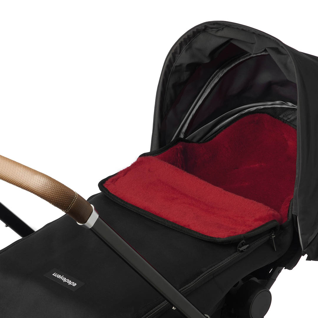 Merino Fußsack "Nero/Rosso" - Schwarz/Rot 2.0