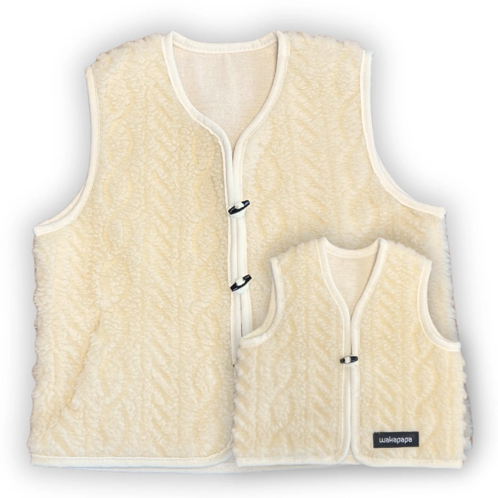 Merino woolvest for babys & kids "Braid"