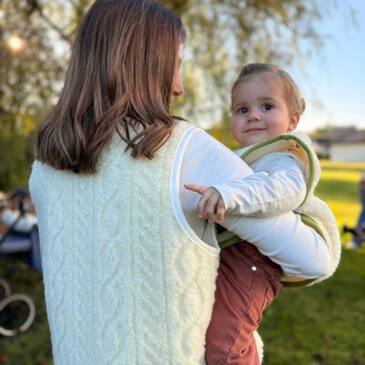 Merino woolvest for babys & kids "Braid"