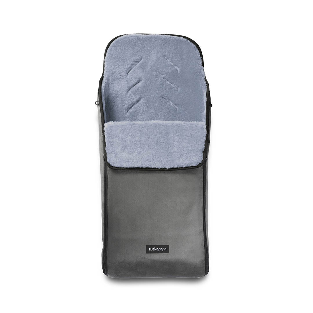 Merino Fußsack "Grigio/Marina" - Grau/Hellblau