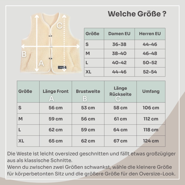 Merino Weste Teddyfleece Unisex "Notte" Dunkelblau