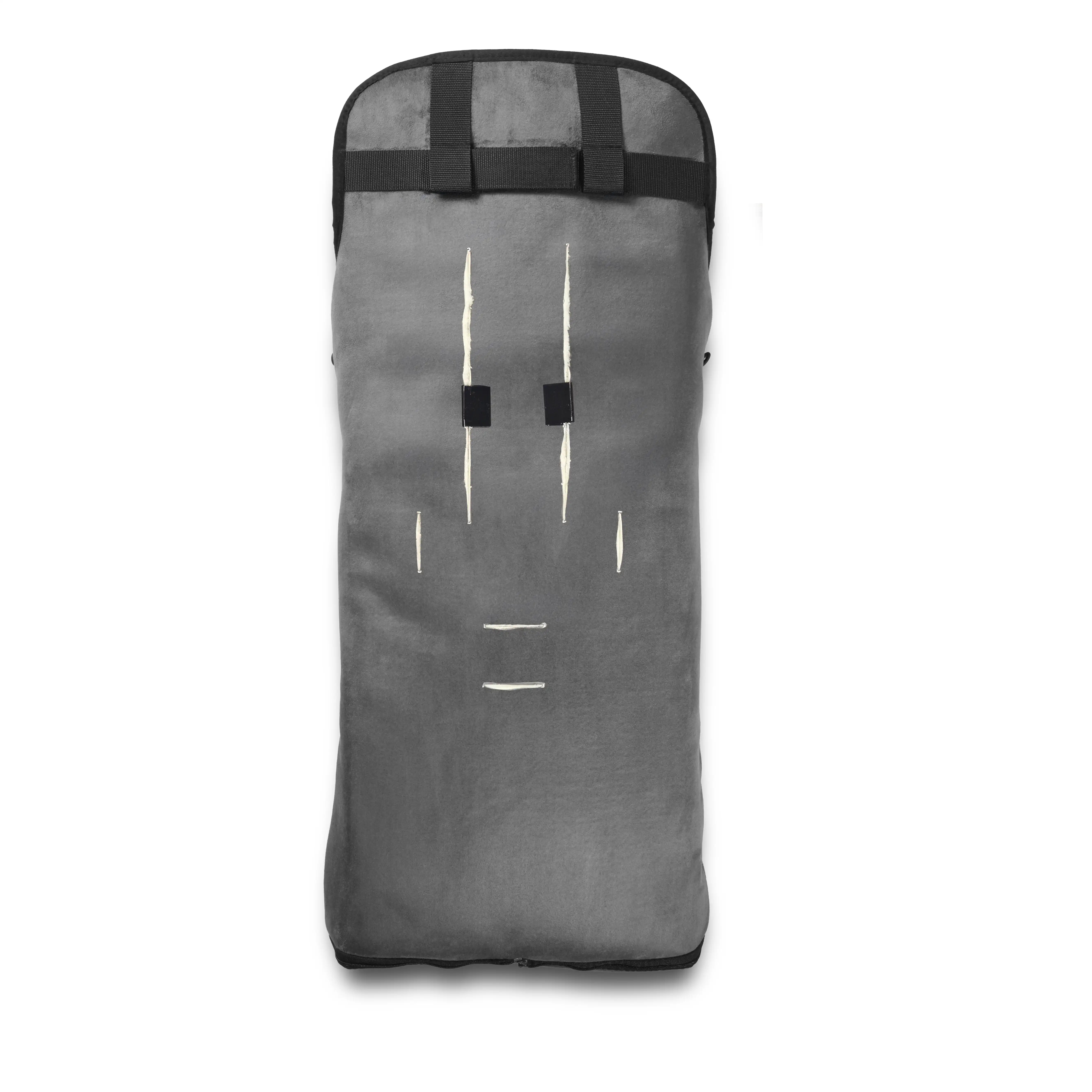 Merino Fußsack "Grigio/Fiorina" - Grau/Rosa 2.0