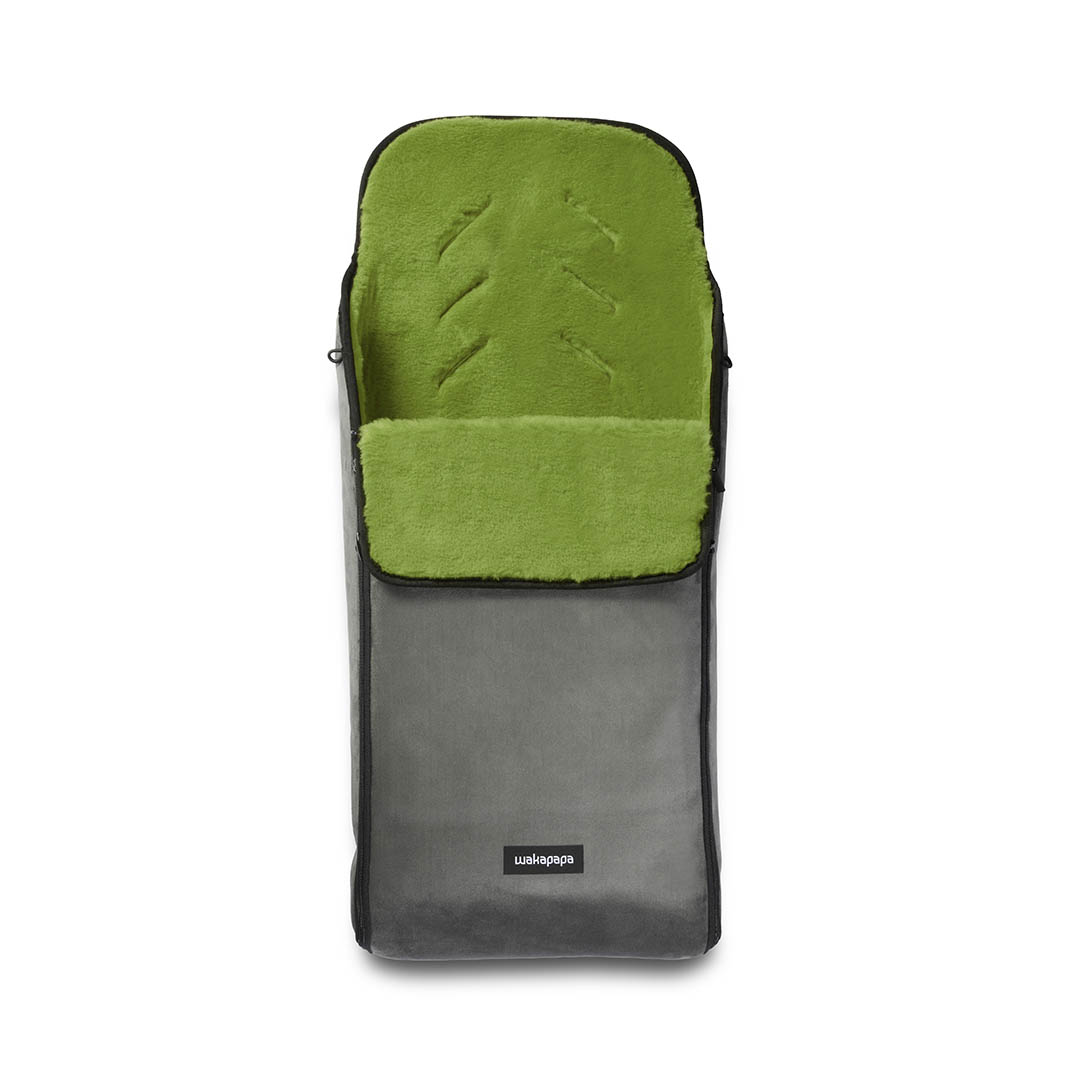 Merino Fußsack "Grigio/Verde" - Grau/Hellgrün