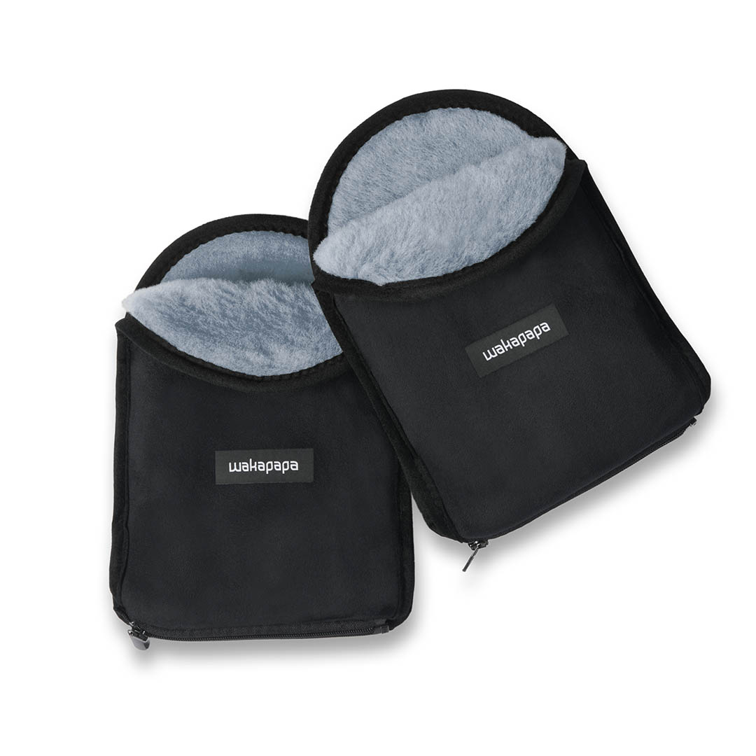 Merino Handwärmer Set "Nero" 