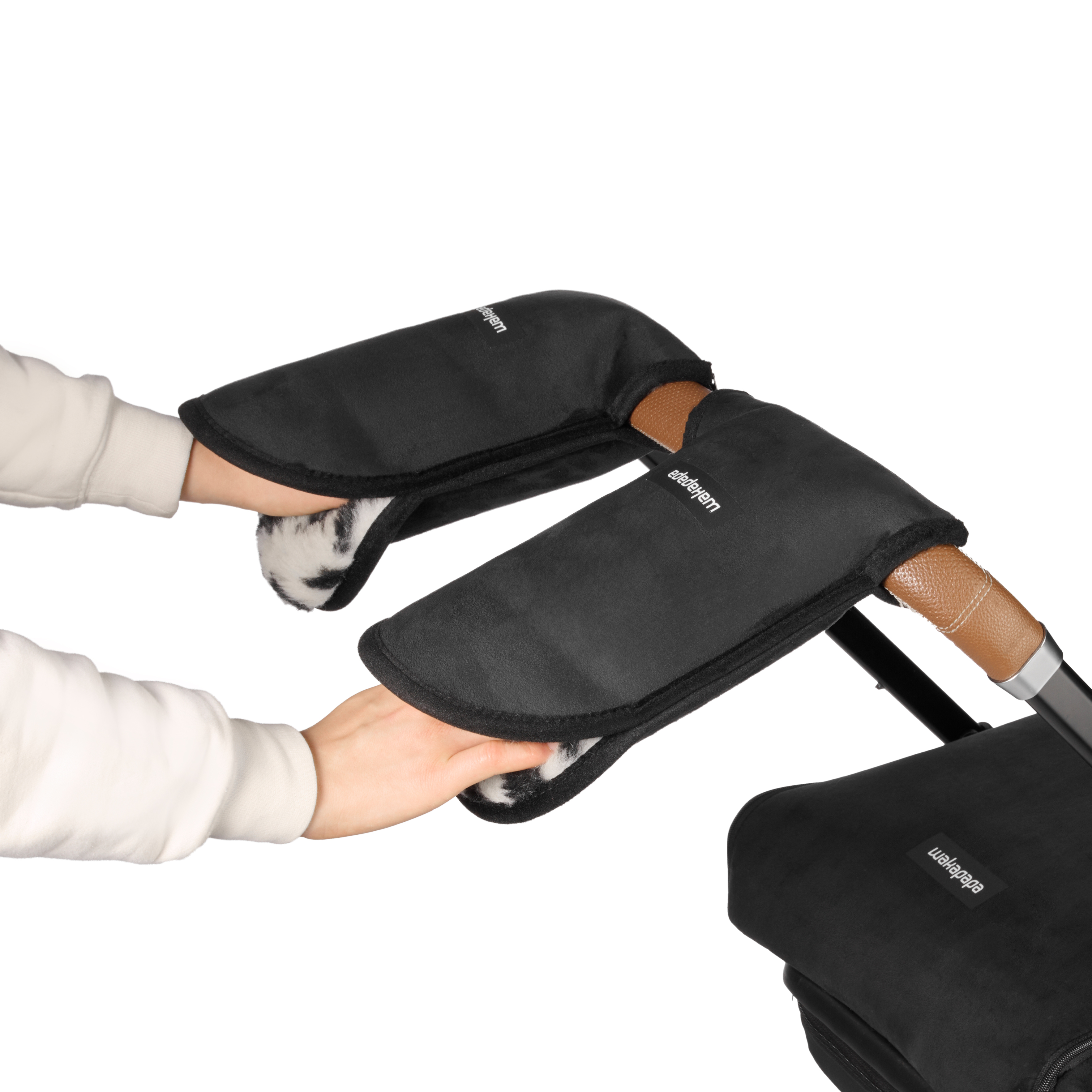 Merino Handwärmer Set "Nero" 