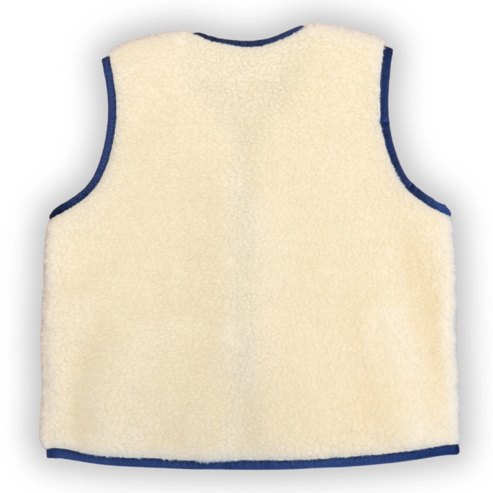 Merino Weste Teddyfleece Unisex "Notte" Dunkelblau