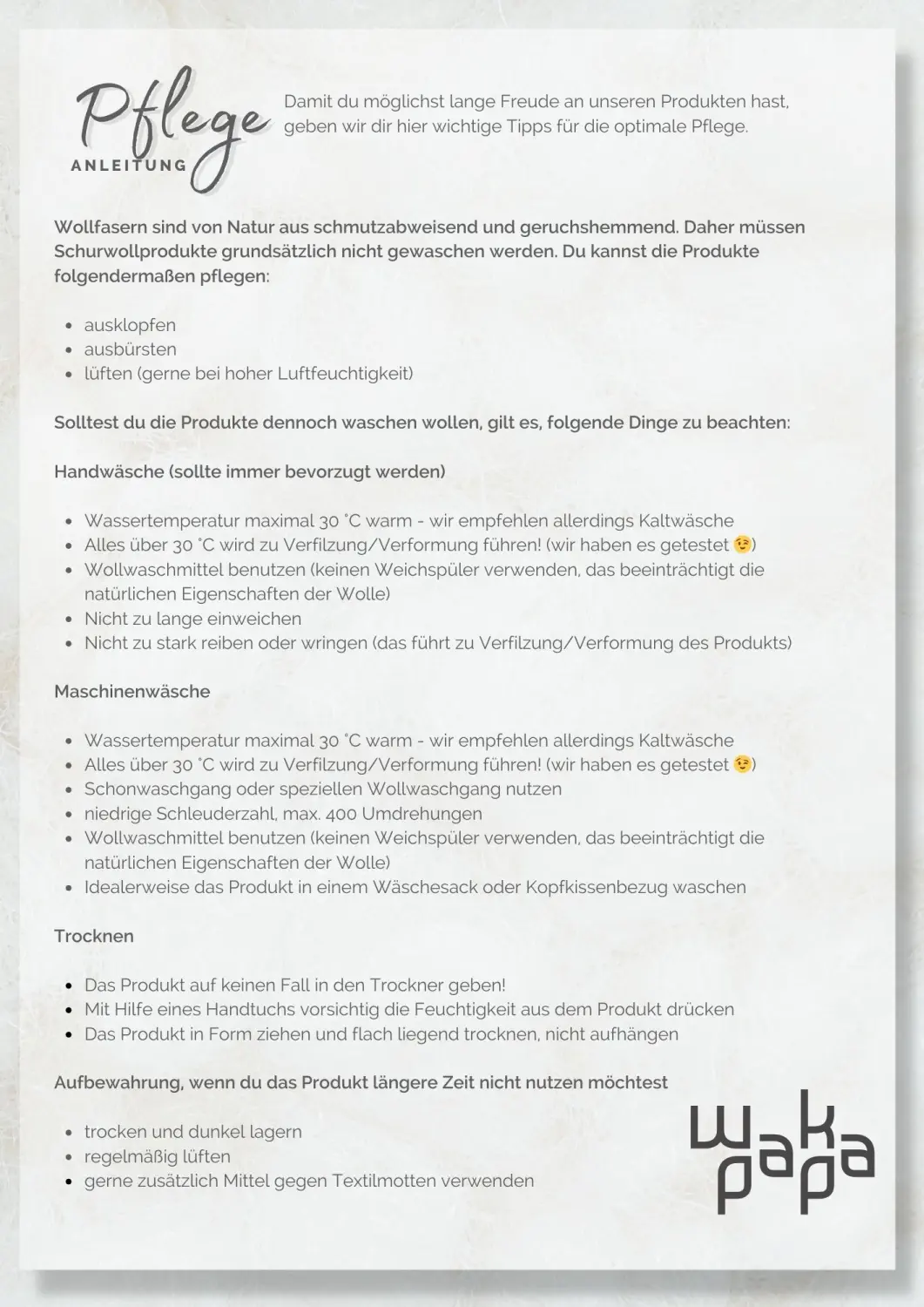 Schurwollpflege ist einfacher als gedacht!