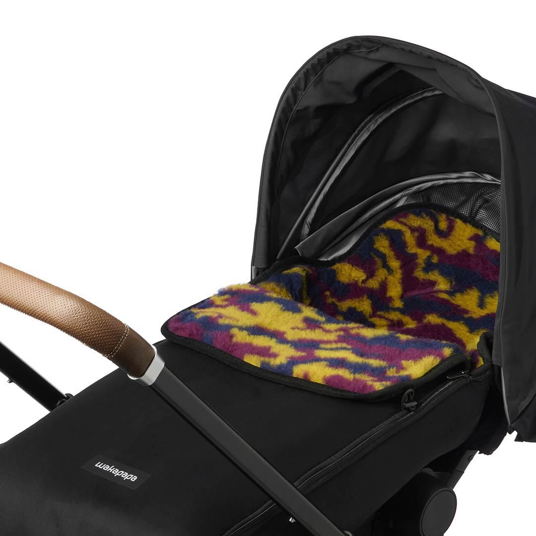 Merino Fußsack "Nero/Variopinto" - Schwarz/Camouflage 2.0