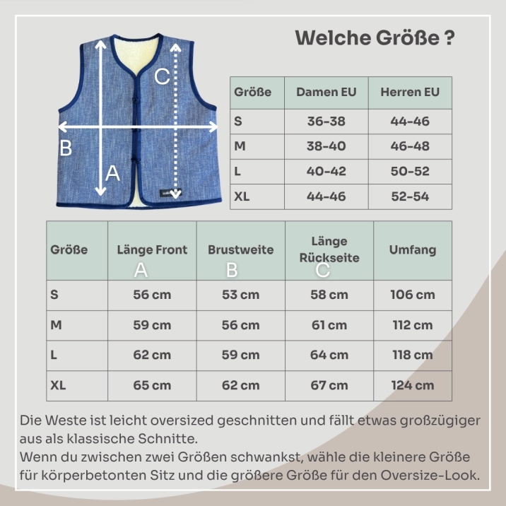 Merinoweste "Denim" Unisex