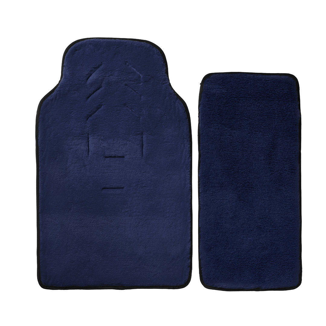 Merino Fußsack "Nero/Notte" - Schwarz/Dunkelblau